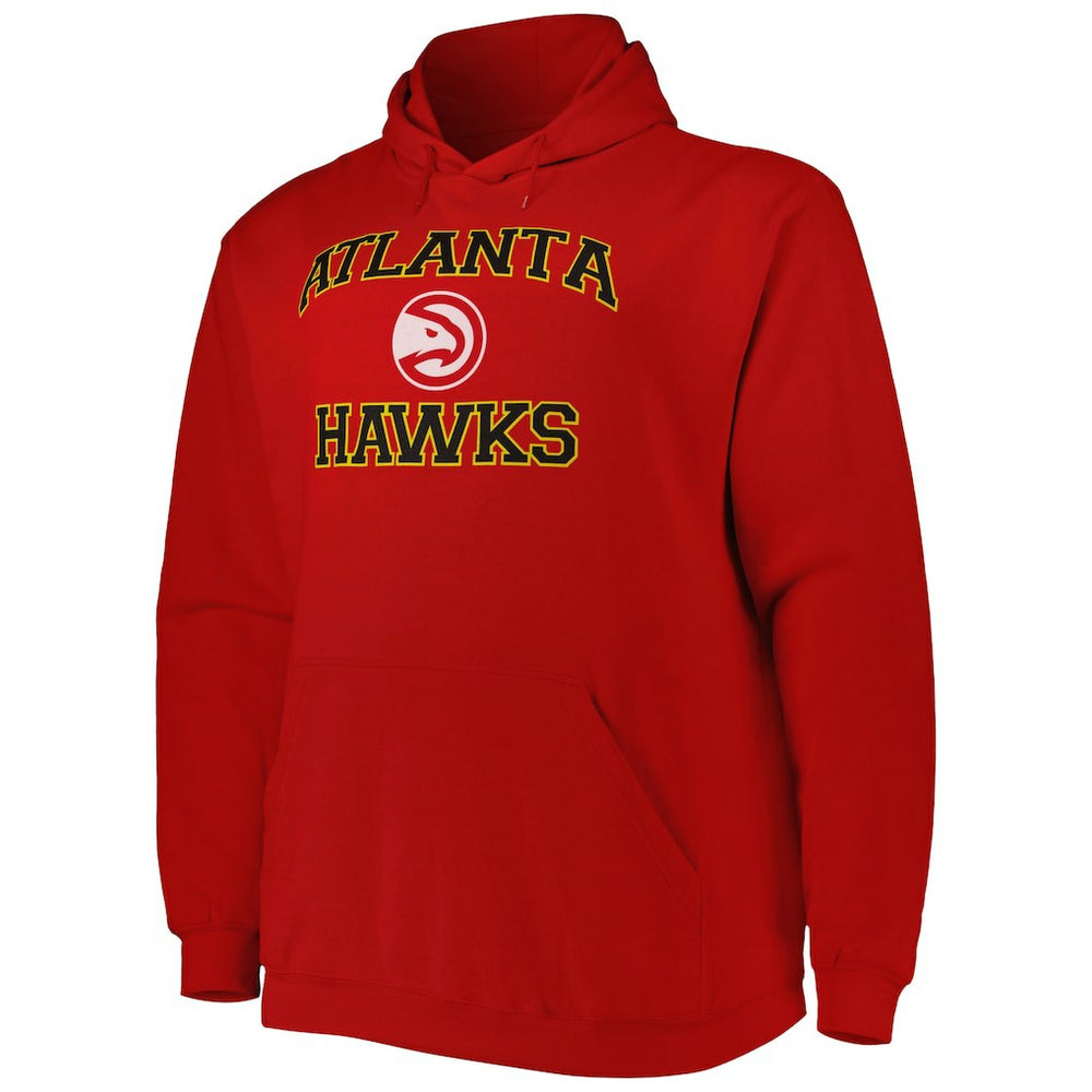 Atlanta Hawks Big & Tall Heart & Soul Pullover Hoodie Red