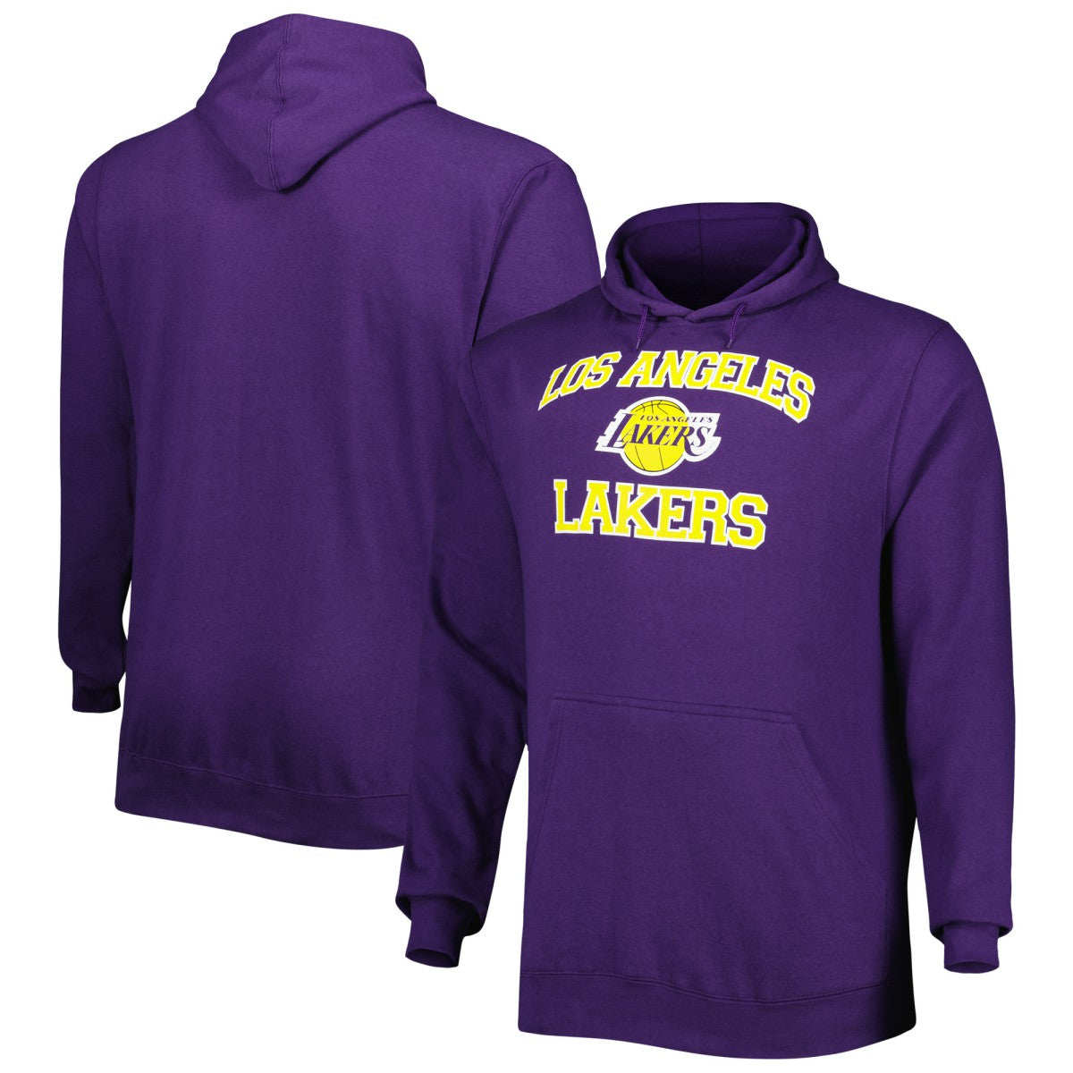 Los Angeles Lakers Big & Tall Heart & Soul Pullover Hoodie Purple