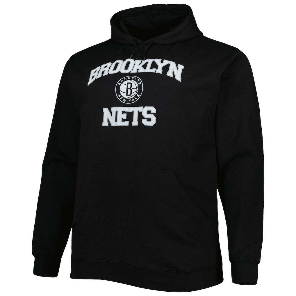 Brooklyn Nets Big & Tall Heart & Soul Pullover Hoodie Black