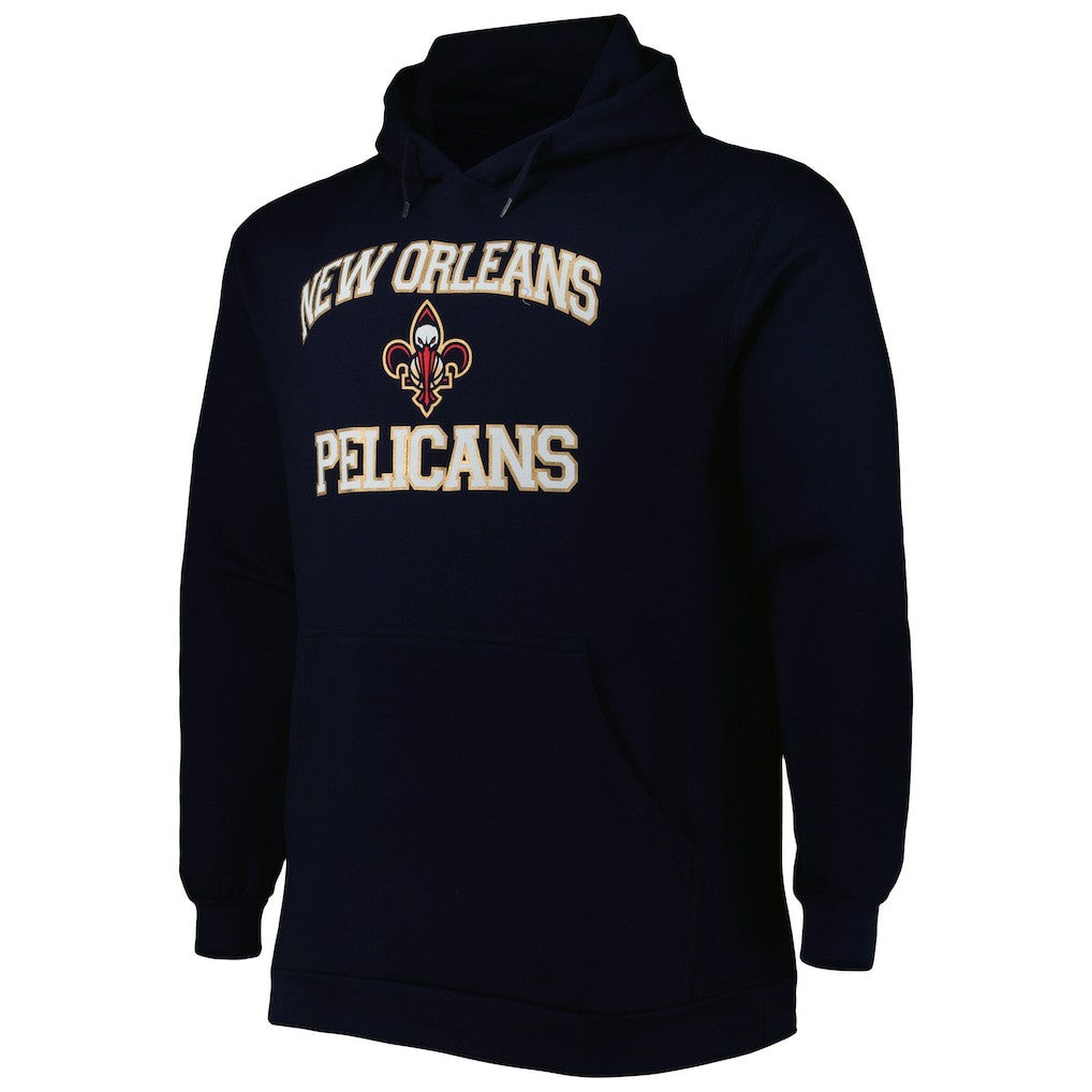 New Orleans Pelicans Big & Tall Heart & Soul Pullover Hoodie Navy