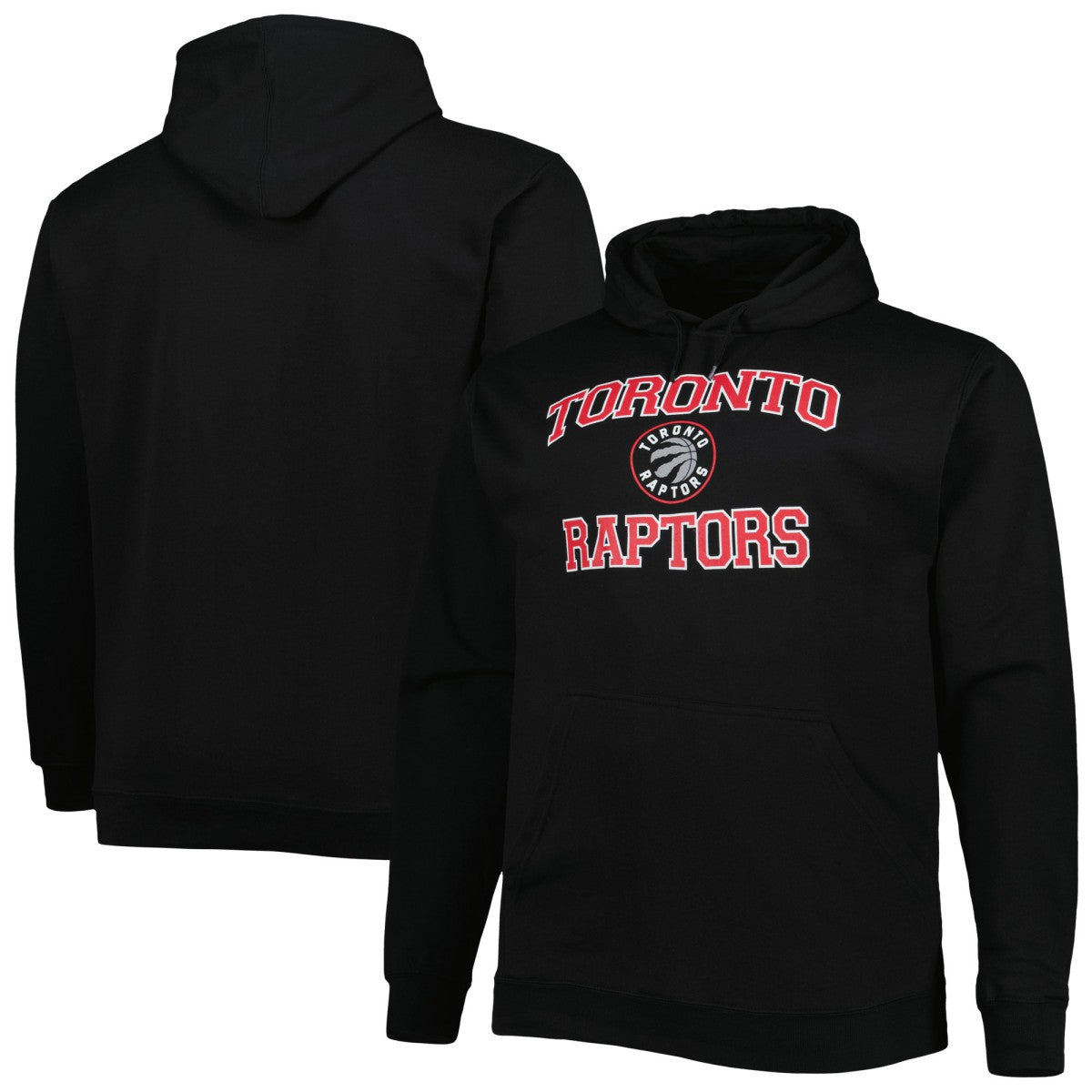 Toronto Raptors Big & Tall Heart & Soul Pullover Hoodie Black