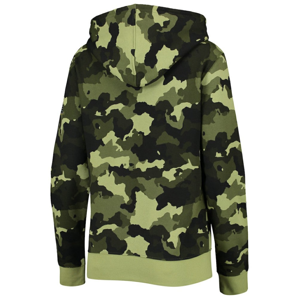 Boston Red Sox New Era Women's 2022 MLB Armed Forces Day Camo Full-Zip Hoodie - Green Hoodies
