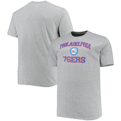 Philadelphia 76ers Big & Tall Heart & Soul T-Shirt Heathered Gray