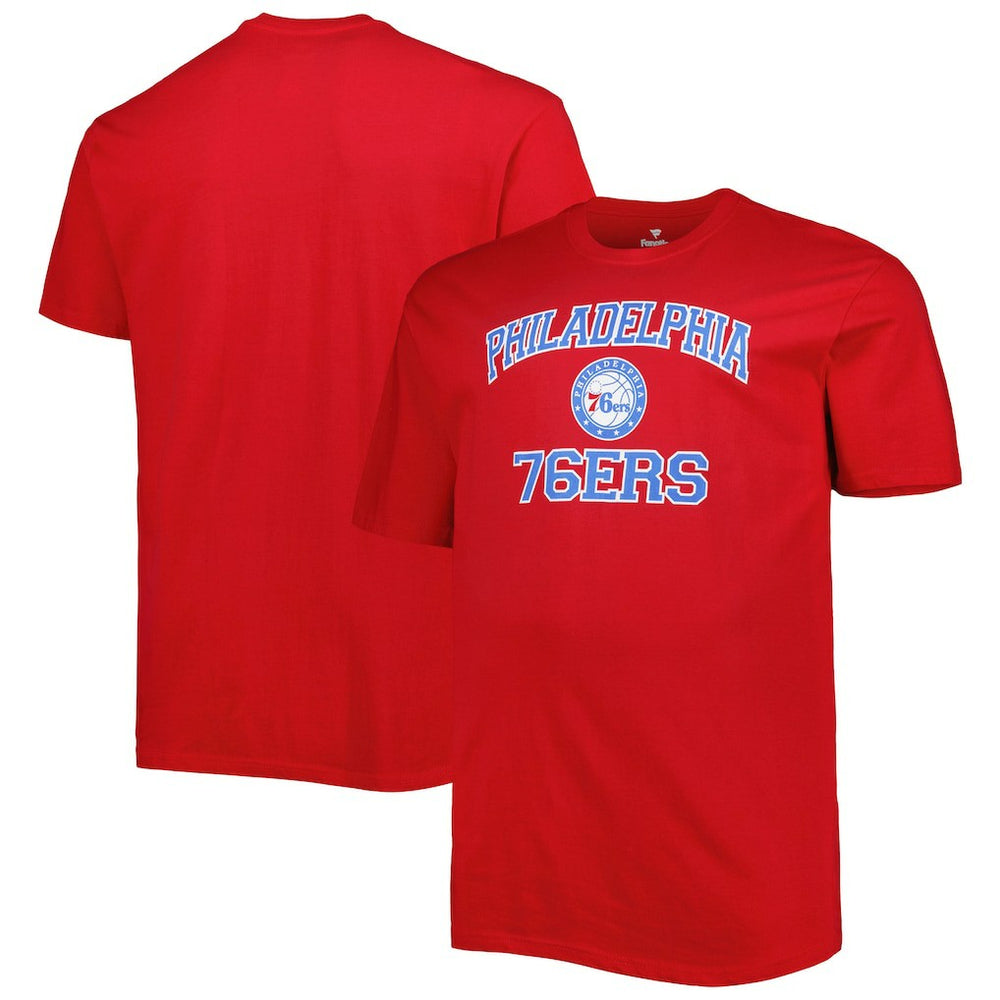 Philadelphia 76ers Big & Tall Heart & Soul T-Shirt Red