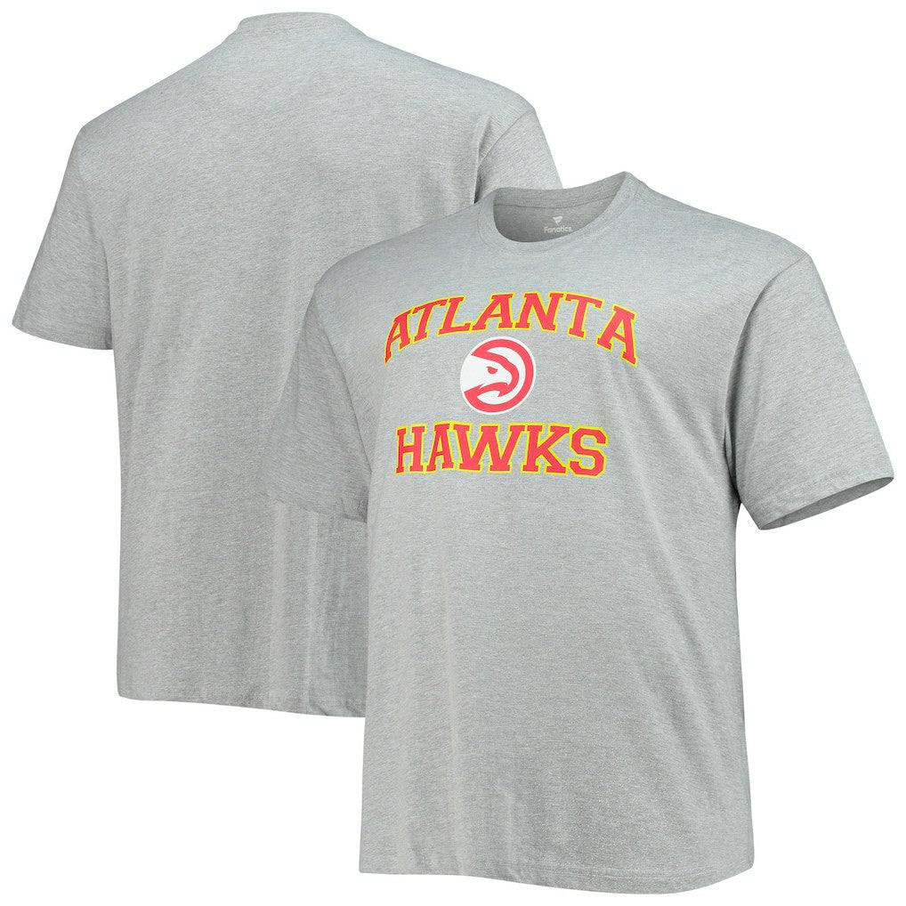 Atlanta Hawks Big & Tall Heart & Soul T-Shirt Heathered Gray