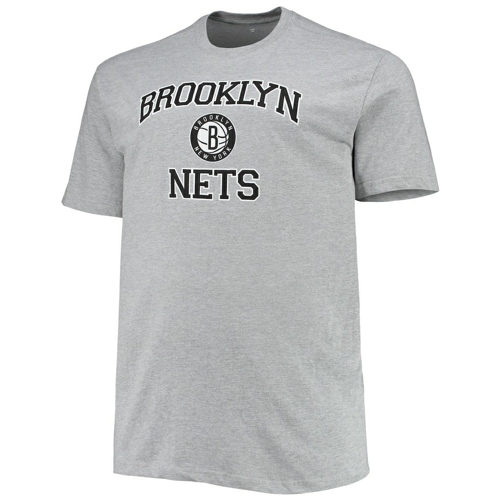 Brooklyn Nets Big & Tall Heart & Soul T-Shirt Heathered Gray