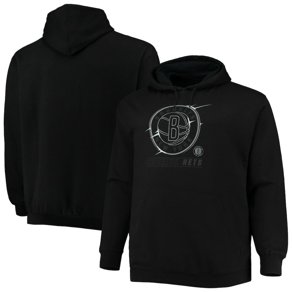 Brooklyn Nets Big & Tall Pop Pullover Hoodie Black
