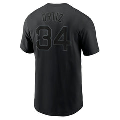 David Ortiz Boston Red Sox Nike Name & Number T-Shirt - Black T-shirts
