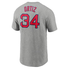 David Ortiz Boston Red Sox Nike Name & Number T-Shirt - Heather Gray T-shirts