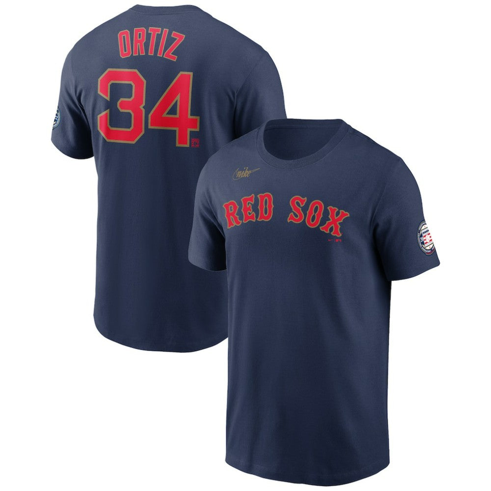 David Ortiz Boston Red Sox Nike Name & Number T-Shirt - Navy T-shirts