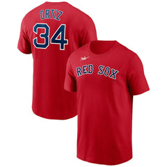 David Ortiz Boston Red Sox Nike Name & Number T-Shirt - Red T-shirts