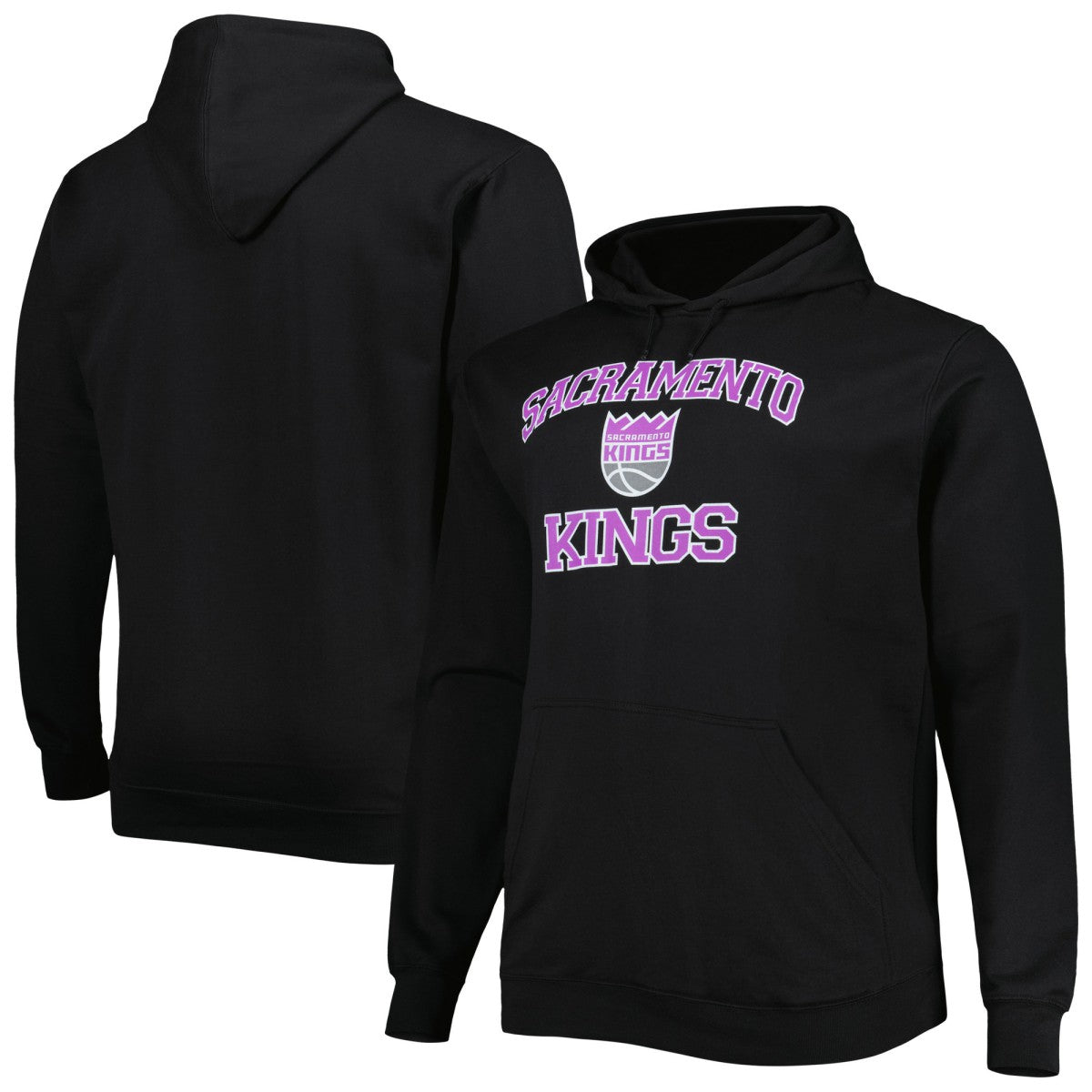Sacramento Kings Big & Tall Heart & Soul Pullover Hoodie Black