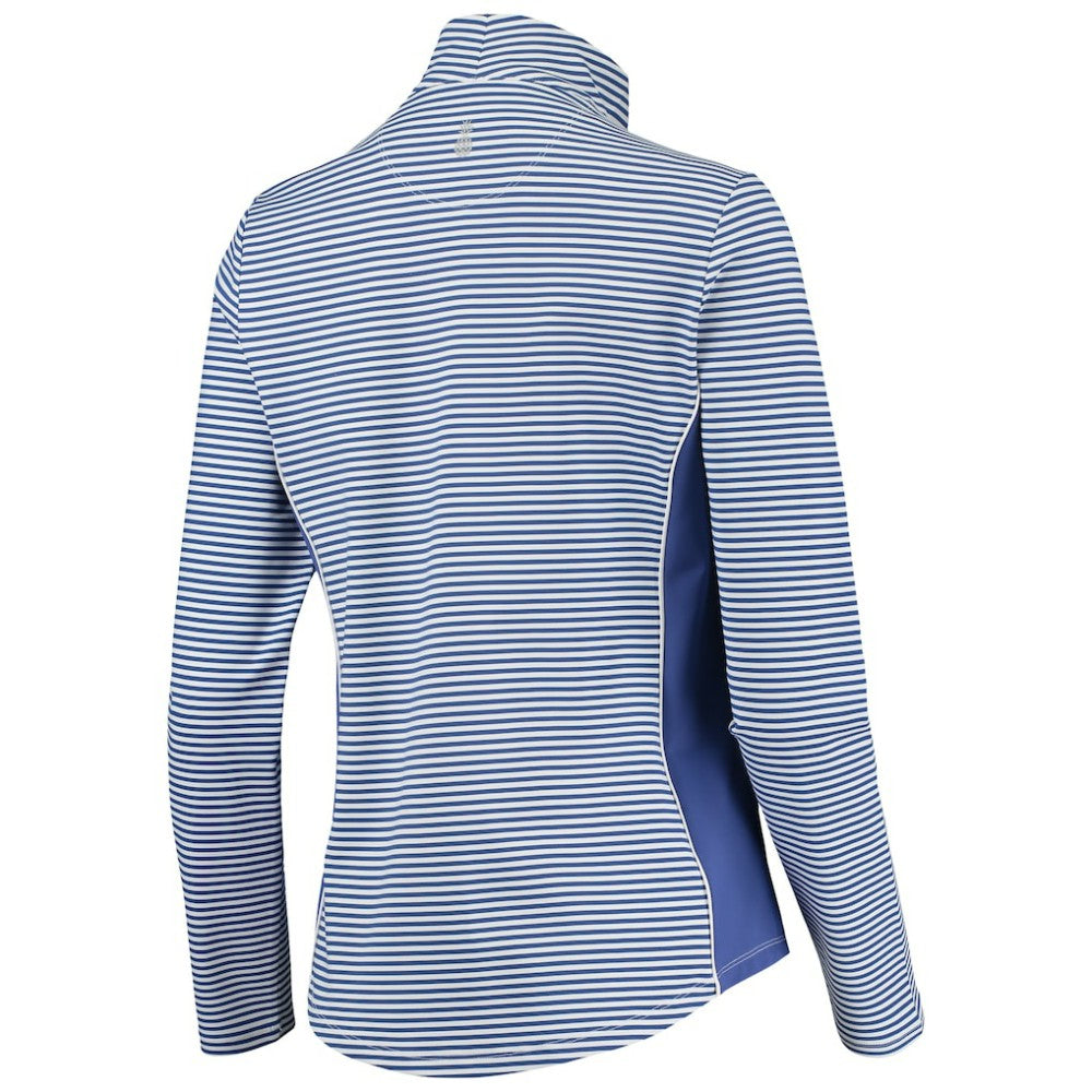 Chicago Cubs Tommy Bahama Women's Aubrey Stripe Block IslandZone Half-Zip Jacket - Royal Jackets