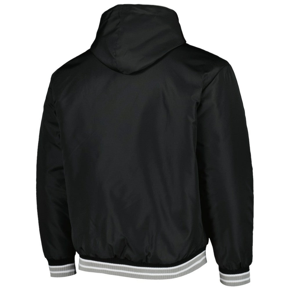 Chicago White Sox JH Design Reversible Fleece Full-Snap Hoodie Jacket - Black Jackets