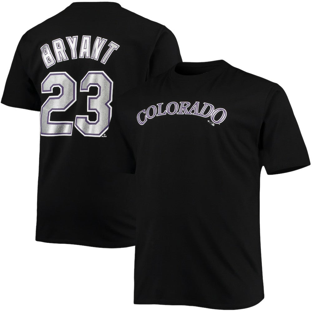 Kris Bryant Colorado Rockies Fanatics Big & Tall Name & Number T-Shirt - Black T-shirts