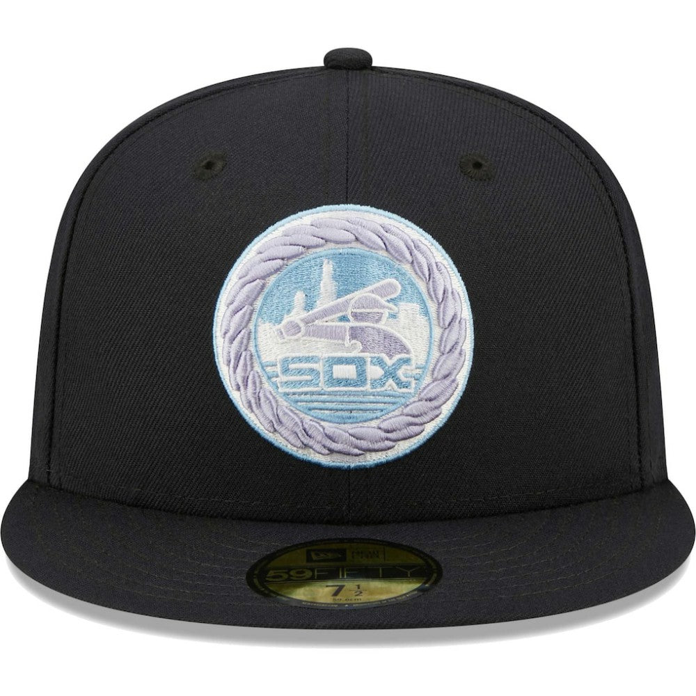 Chicago White Sox New Era 50th Anniversary 1983 MLB All-Star Game Lavender Undervisor 59FIFTY Fitted Hat - Navy Hats