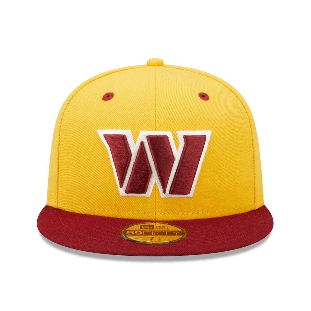 Washington Commanders New Era Flipside 2Tone 59FIFTY Fitted Hat Gold/Burgundy