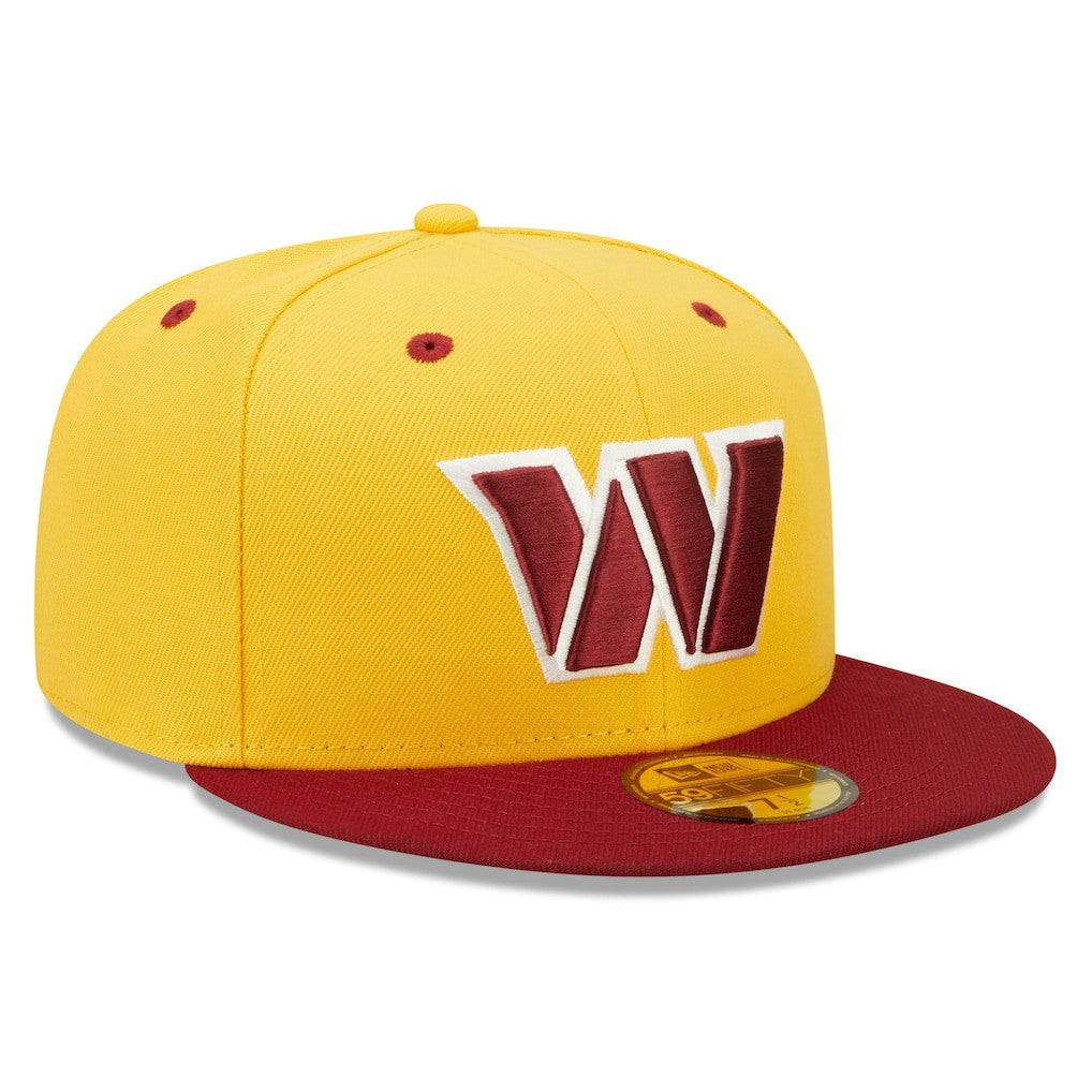 Washington Commanders New Era Flipside 2Tone 59FIFTY Fitted Hat Gold/Burgundy