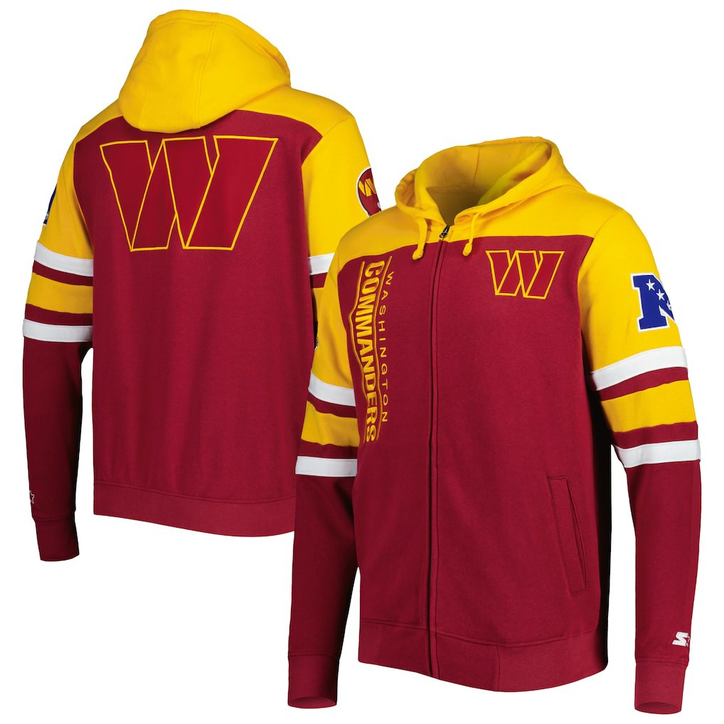 Washington Commanders Starter Extreme Full-Zip Hoodie Jacket Burgundy