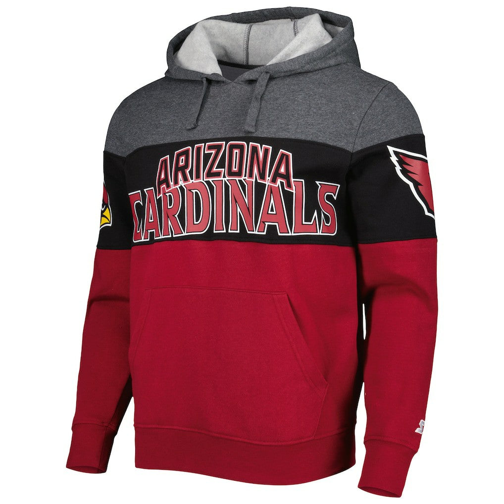 Arizona Cardinals Starter Extreme Pullover Hoodie Heather Charcoal/Cardinal