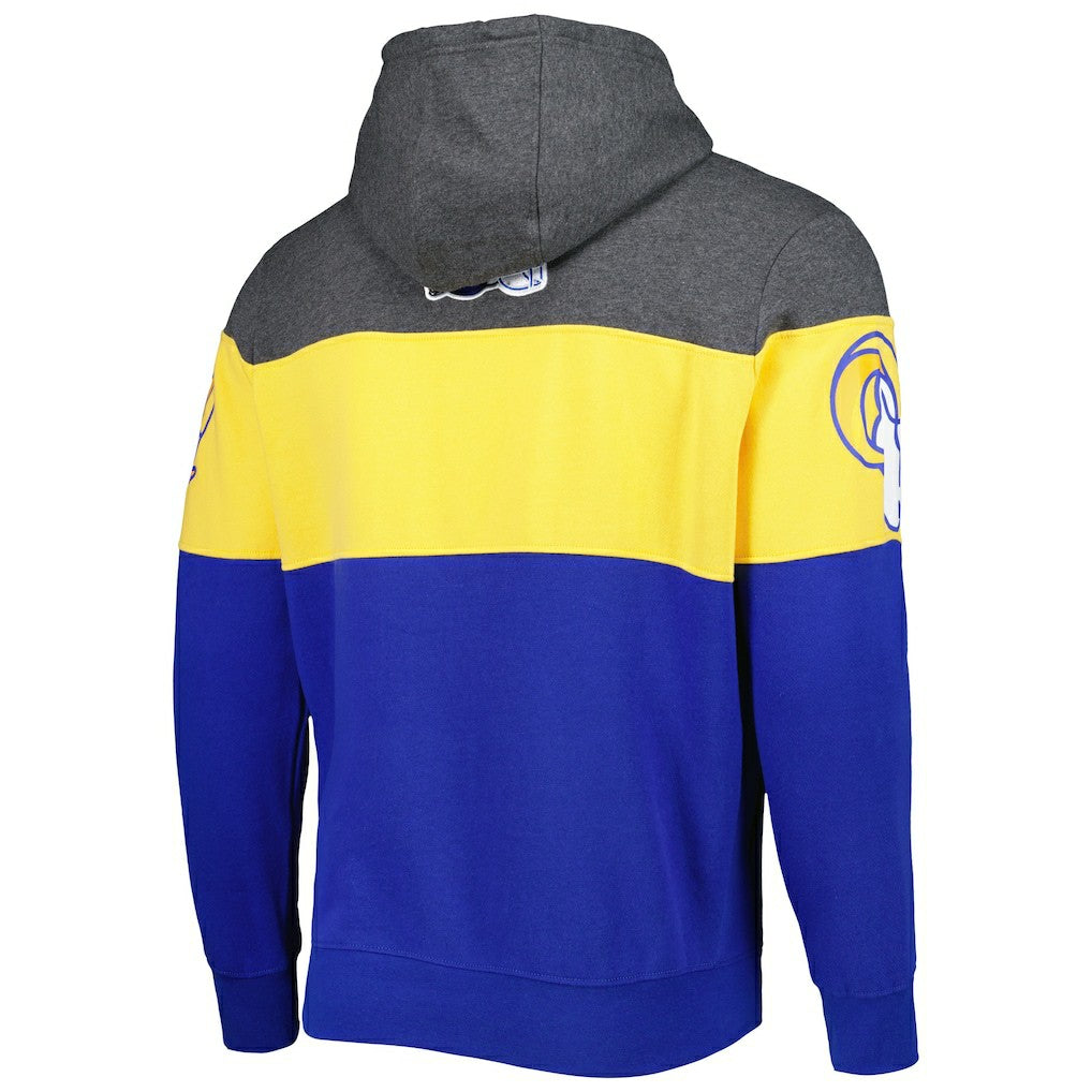 Los Angeles Rams Starter Extreme Pullover Hoodie Heather Charcoal/Royal