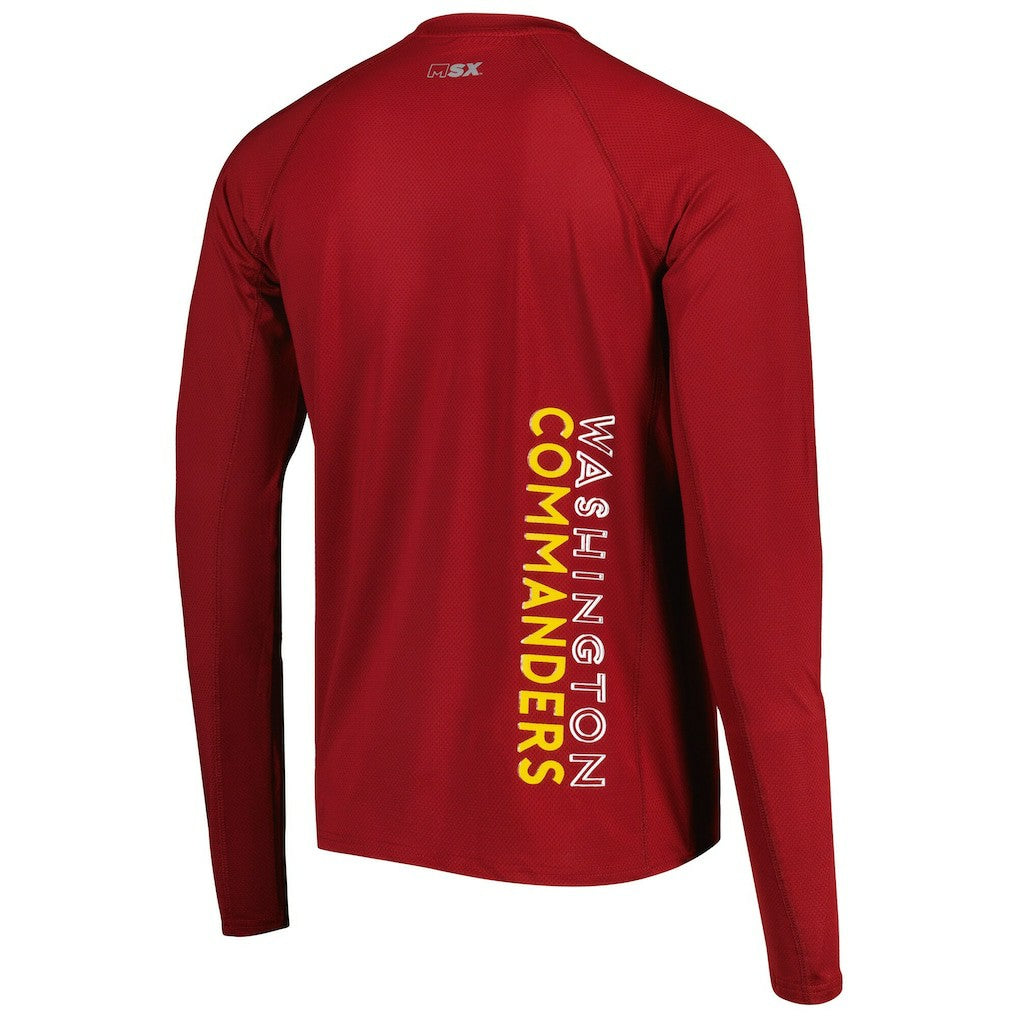 Washington Commanders MSX by Michael Strahan Interval Long Sleeve Raglan T-Shirt Burgundy