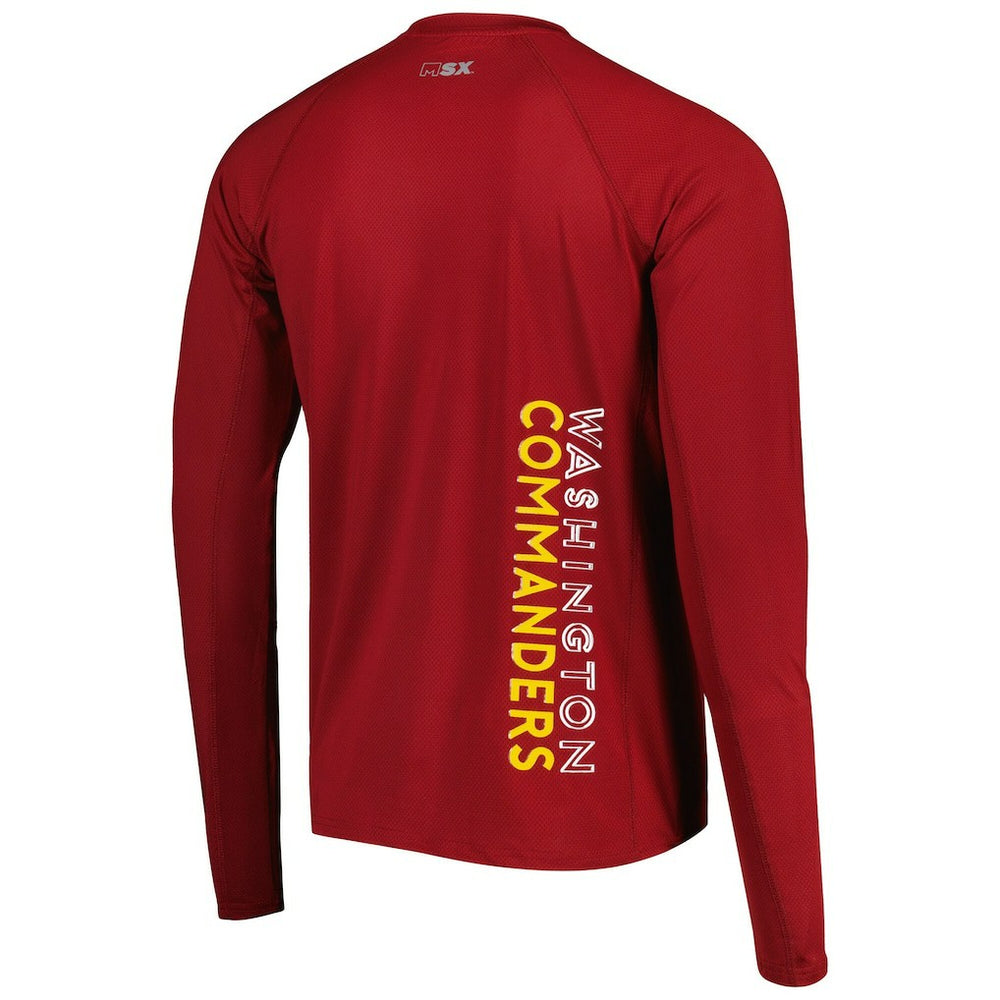 Washington Commanders MSX by Michael Strahan Interval Long Sleeve Raglan T-Shirt Burgundy