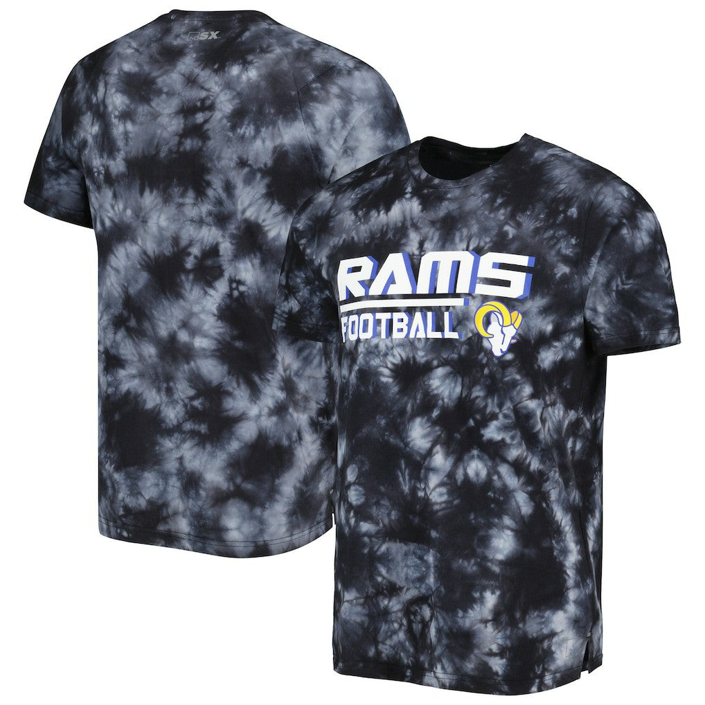 Los Angeles Rams MSX by Michael Strahan Recovery Tie-Dye T-Shirt Black