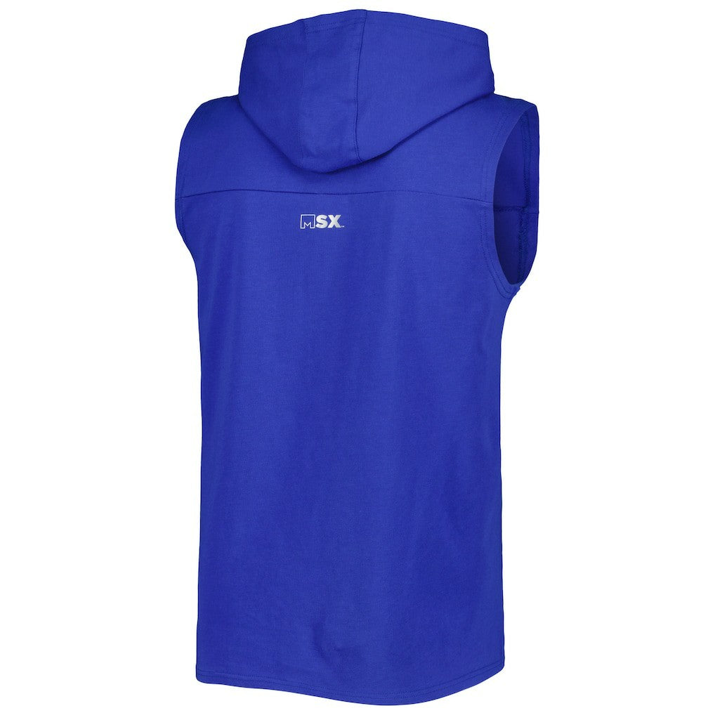 Buffalo Bills MSX by Michael Strahan Relay Sleeveless Pullover Hoodie Royal
