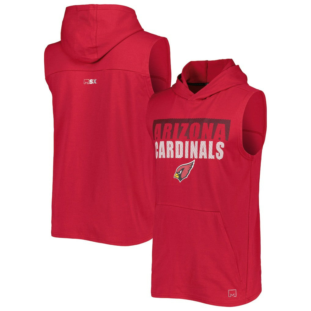 Arizona Cardinals MSX by Michael Strahan Relay Sleeveless Pullover Hoodie Cardinal