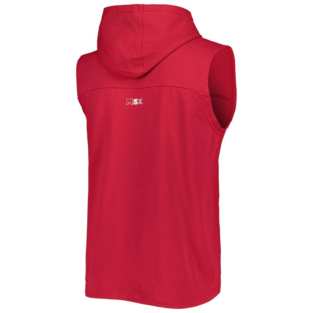 Arizona Cardinals MSX by Michael Strahan Relay Sleeveless Pullover Hoodie Cardinal