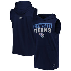 Tennessee Titans MSX by Michael Strahan Relay Sleeveless Pullover Hoodie Navy