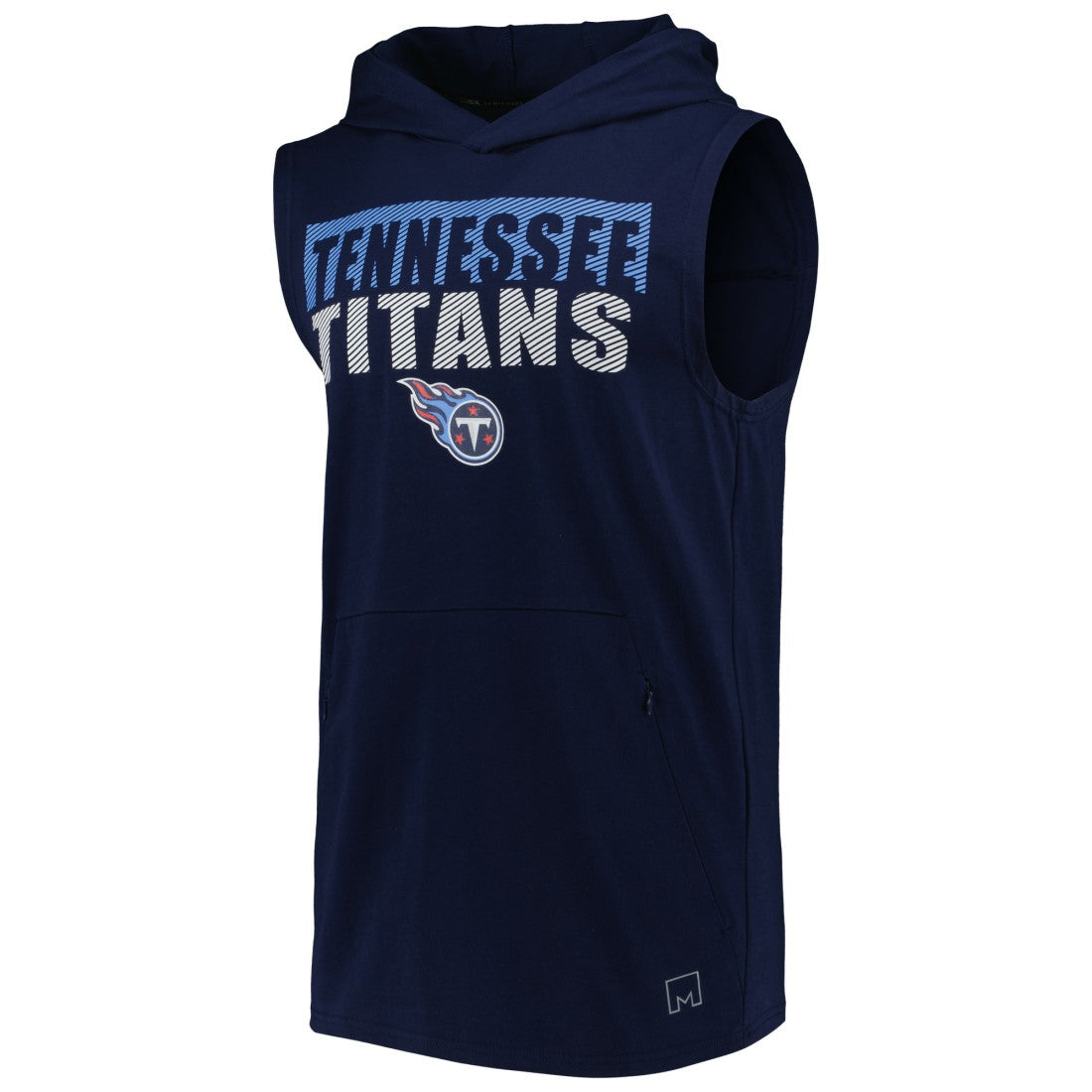 Tennessee Titans MSX by Michael Strahan Relay Sleeveless Pullover Hoodie Navy