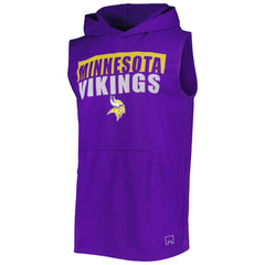 Minnesota Vikings MSX by Michael Strahan Relay Sleeveless Pullover Hoodie Purple