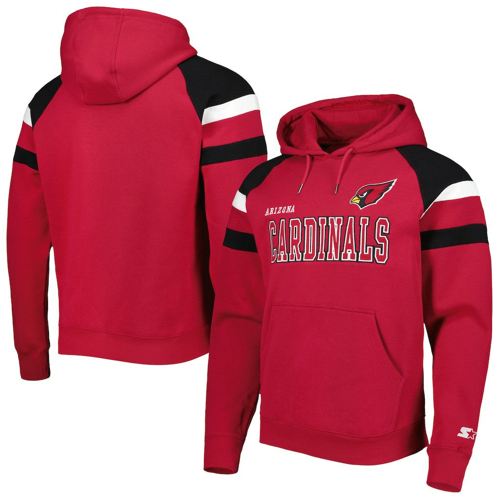 Arizona Cardinals Starter Draft Fleece Raglan Pullover Hoodie Cardinal
