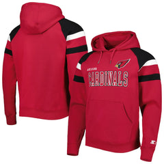 Arizona Cardinals Starter Draft Fleece Raglan Pullover Hoodie Cardinal