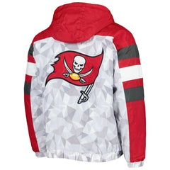 Tampa Bay Buccaneers Starter Thursday Night Gridiron Raglan Half-Zip Hooded Jacket White/Red