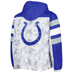 Indianapolis Colts Starter Thursday Night Gridiron Raglan Half-Zip Hooded Jacket White/Royal