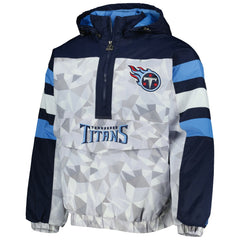 Tennessee Titans Starter Thursday Night Gridiron Raglan Half-Zip Hooded Jacket White/Navy