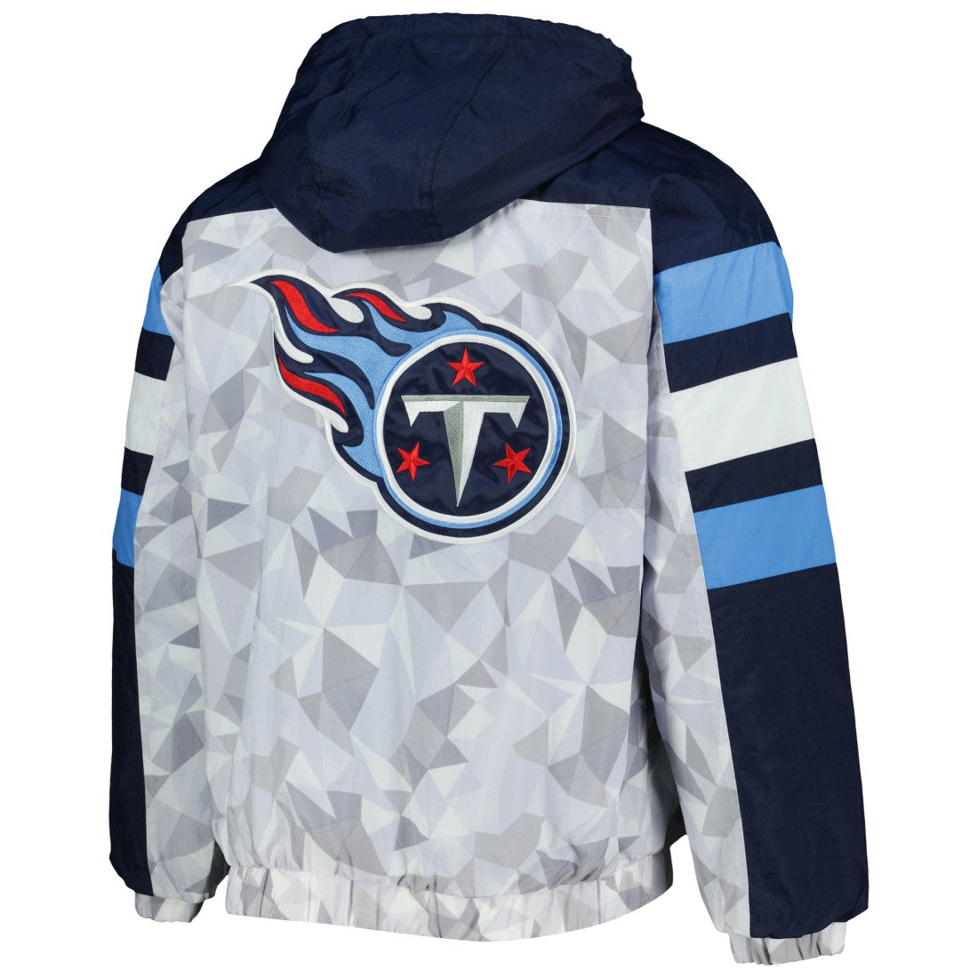 Tennessee Titans Starter Thursday Night Gridiron Raglan Half-Zip Hooded Jacket White/Navy