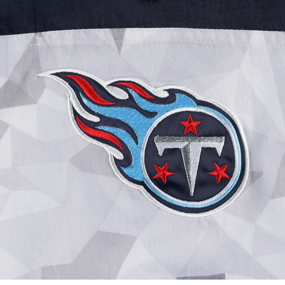Tennessee Titans Starter Thursday Night Gridiron Raglan Half-Zip Hooded Jacket White/Navy