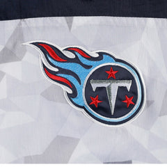 Tennessee Titans Starter Thursday Night Gridiron Raglan Half-Zip Hooded Jacket White/Navy