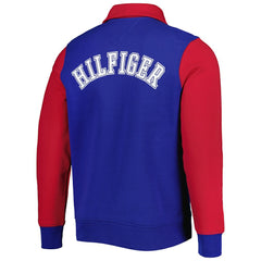 New York Giants Tommy Hilfiger Aiden Quarter-Zip Sweatshirt Royal/Red