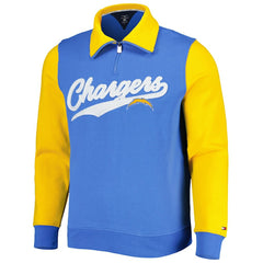 Los Angeles Chargers Tommy Hilfiger Aiden Quarter-Zip Sweatshirt Powder Blue/Gold