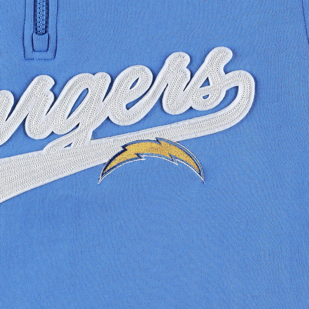 Los Angeles Chargers Tommy Hilfiger Aiden Quarter-Zip Sweatshirt Powder Blue/Gold