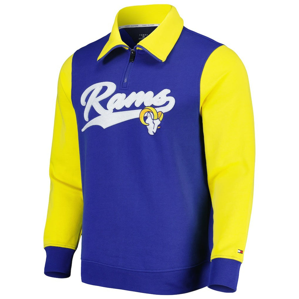 Los Angeles Rams Tommy Hilfiger Aiden Quarter-Zip Sweatshirt Royal/Gold