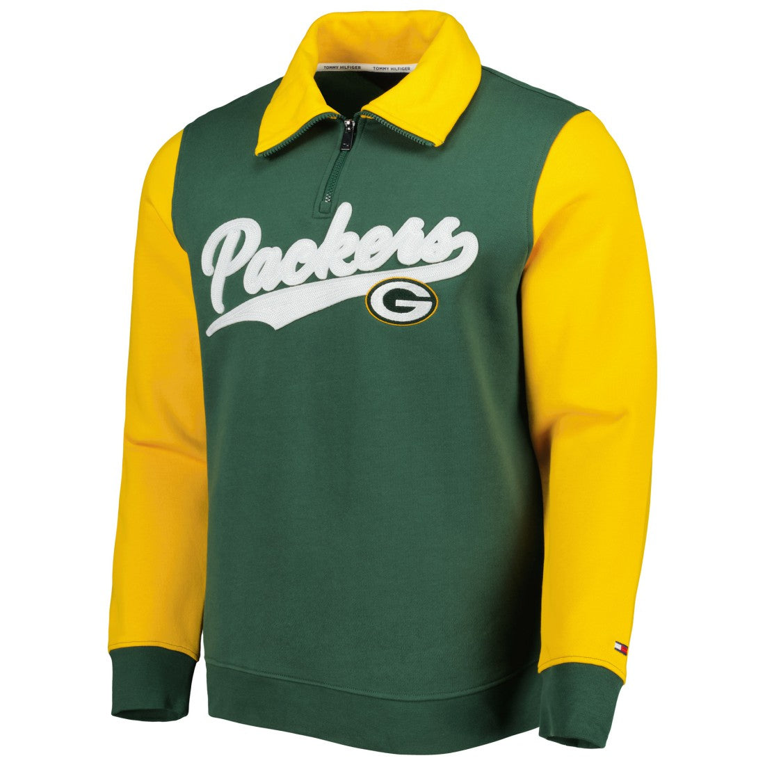 Green Bay Packers Tommy Hilfiger Aiden Quarter-Zip Sweatshirt Green/Gold