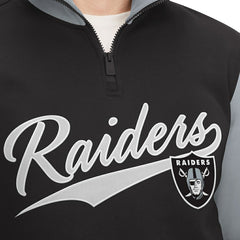 Las Vegas Raiders Tommy Hilfiger Aiden Quarter-Zip Sweatshirt Black/Silver