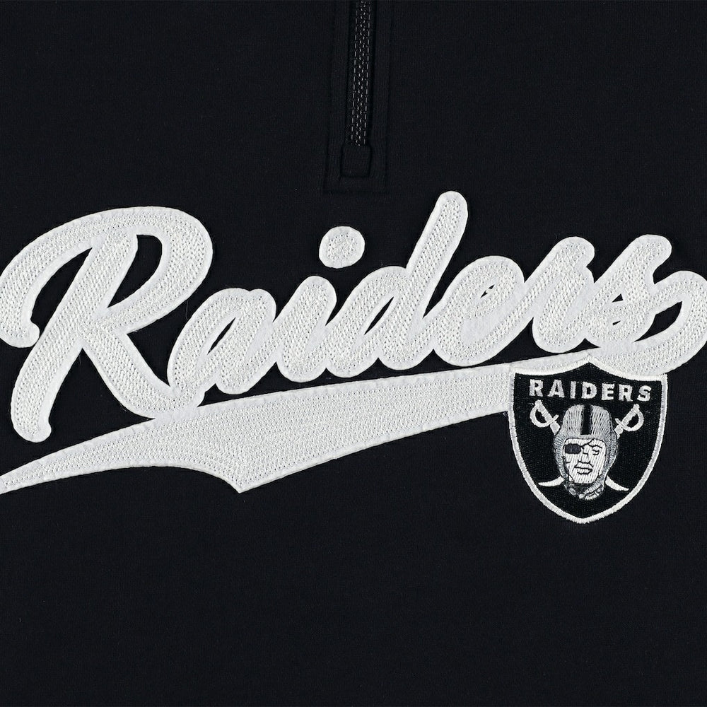 Las Vegas Raiders Tommy Hilfiger Aiden Quarter-Zip Sweatshirt Black/Silver