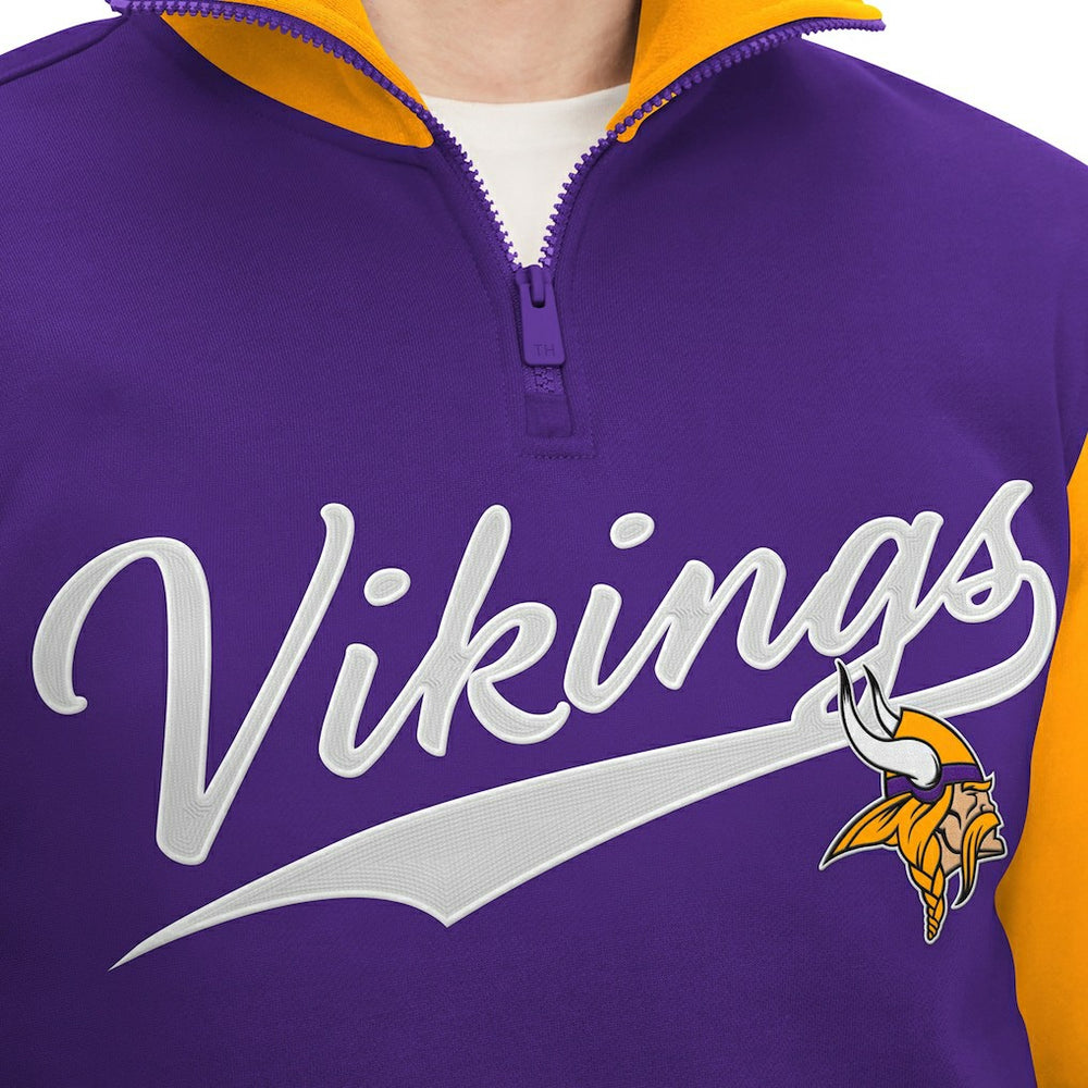 Minnesota Vikings Tommy Hilfiger Aiden Quarter-Zip Sweatshirt Purple/Gold